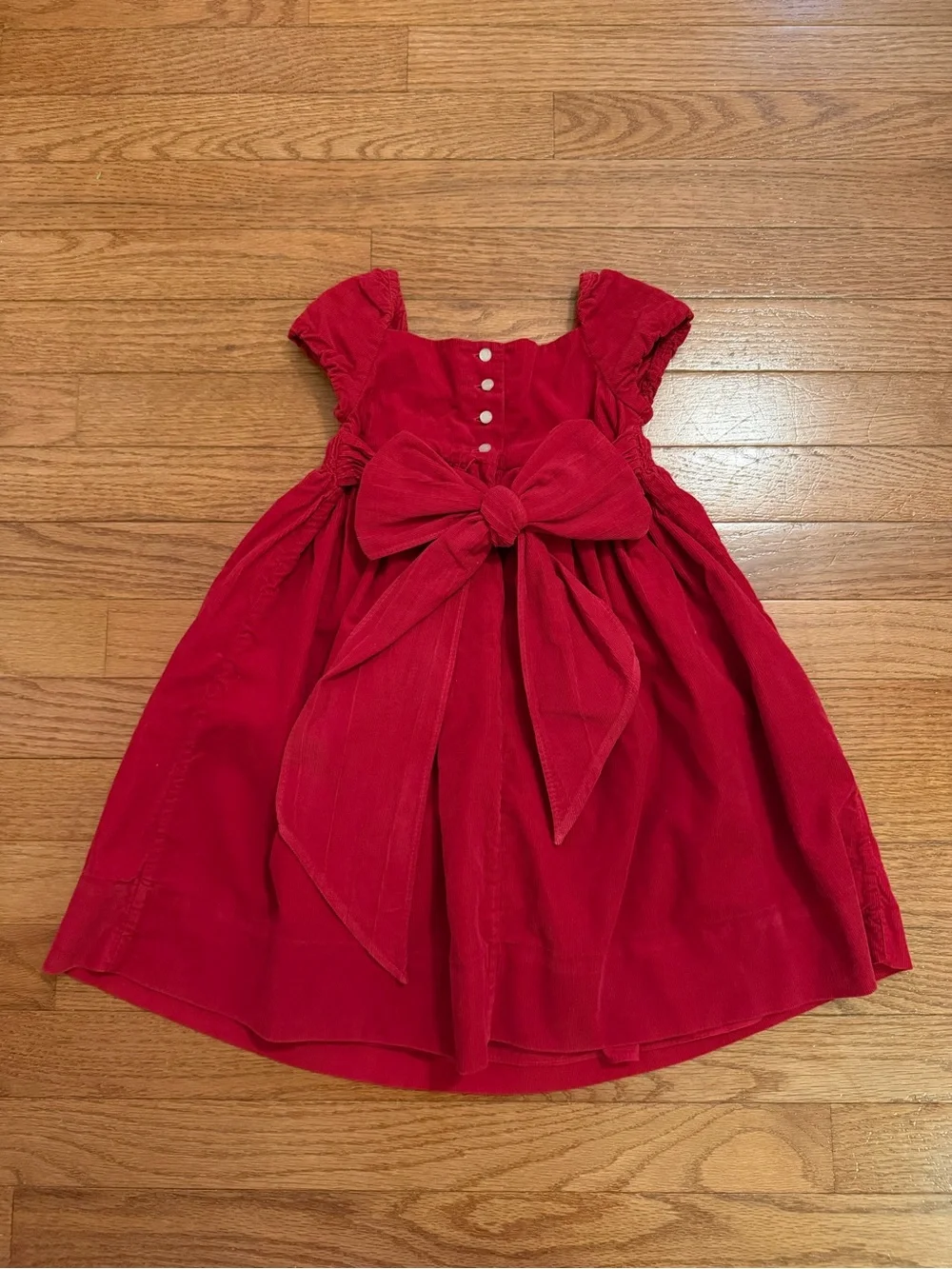Ralph Lauren Vintage Fine Corduroy Smocked Holiday Dress